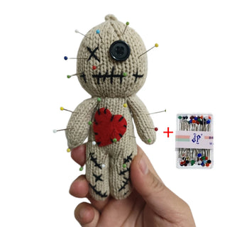 Halloween Scray Voodoo Dolls Majic Creepy Ghost String Plush Pin Needle Holder Horror Christmas Ornaments For Witchcraft Trick