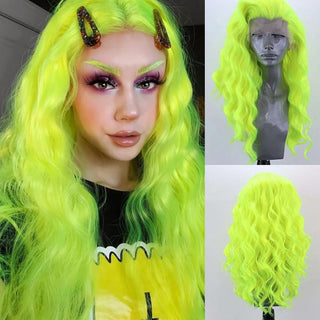 Colors Lace Front Wig Body Wave Blue Wig Natural Hairline Black Synthetic Lace Wigs Daily Use Cosplay Wig