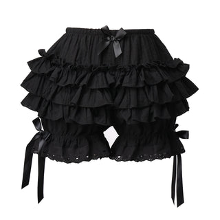 Lolita Maid Ruffle Shorts for Women Girls Cotton Pants Bloomers Kawaii Cute Safe Short Pants