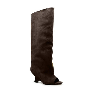 Unique and Versatile scrunch High-top Boot peep toe Boot