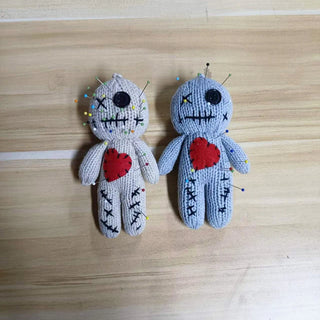 Halloween Scray Voodoo Dolls Majic Creepy Ghost String Plush Pin Needle Holder Horror Christmas Ornaments For Witchcraft Trick