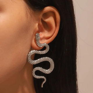 Halloween Snake Stud earrings, Fashion Gothic Personalized Earrings Trend Rock Jewelry