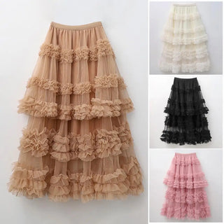 Ruffle SPRING Skirt Tiered Long Flowy Fairy Skirt