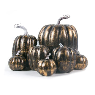 Elegant Artificial Pumpkins Sets Assorted Big and Small Pumpkins Faux gothic Pumpkins Farmhouse Fall Harvest Table Halloween Decor
