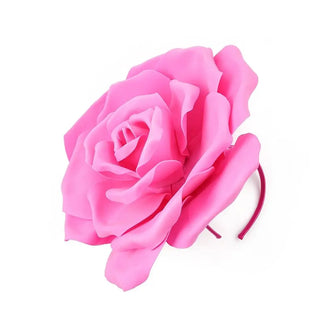 Exaggerated Rose Flowers Fascinator Hat Wedding Bridal Makeup Prom Photo Shoot Mardi Gras Headpiece