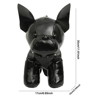 Unique Doggie Shoulder Bag Fashion Creative Design Cute Bulldog Handbag Adjustable Strap PU Leather Messenger Bag Crossbody