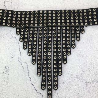 O-ring Choker Black Adjustable Leather Punk Metal Choker studded silver Collar Cosplay Halloween Necklaces