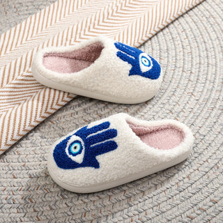 Halloween Fur Slippers Home Home Wear-Resistant Non-Slip Plus Velvet Thick Bottom Cotton Slippers