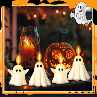 Festive Halloween Candles Creative Free Gift Box Premium Atmosphere Aromatherapy Candles Ghost Figurines Sculptures Candles