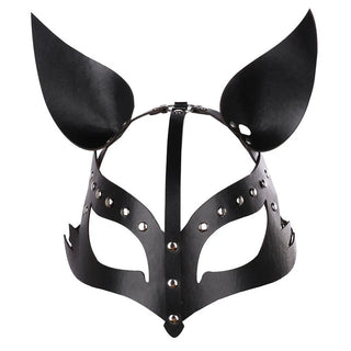 Animal Mask Half Face Fox Cosplay Leather Mask Halloween Party Mask Masquerade Ball Punk Mask