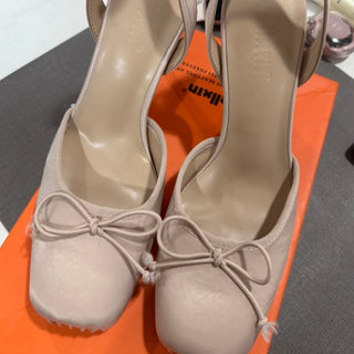 Ballet Satin Strap Square Toe High Heel Party Dress Fashion