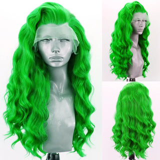 Colors Lace Front Wig Body Wave Blue Wig Natural Hairline Black Synthetic Lace Wigs Daily Use Cosplay Wig