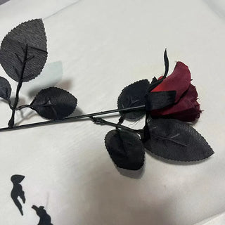 5/6pcs 8-9cm Silk Black Rose Artificial Flower Head Bouquet Home Living Room Wedding Chritmas Decoration New Year Decoration