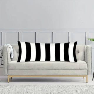 Black & White Striped Body Pillow Cover, Soft and Luxury Halloween Decorative Long Cushion Case, Modern Farmhouse Bedding