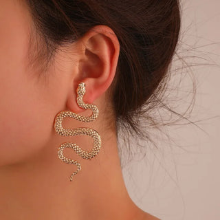 Halloween Snake Stud earrings, Fashion Gothic Personalized Earrings Trend Rock Jewelry