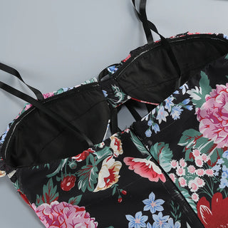 New princess suspender high low skirt, women's floral cake skirt