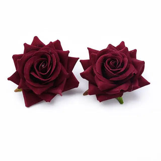 10PCS Silk Red Roses Bridal Accessories Clearance Artificial Flowers for Home Wedding Decoration Diy A Cap Gifts Box Scrapbook