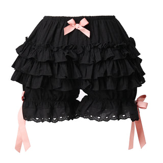Lolita Maid Ruffle Shorts for Women Girls Cotton Pants Bloomers Kawaii Cute Safe Short Pants