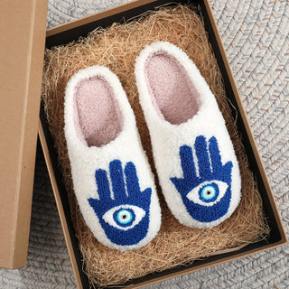 Halloween Fur Slippers Home Home Wear-Resistant Non-Slip Plus Velvet Thick Bottom Cotton Slippers