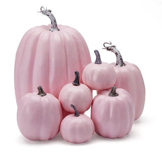 7pcs Artificial Assorted Pumpkin Set Stacking Pumpkins Fake Artificial Maple Leaves for Fall Home Thanksgiving Halloween Decor