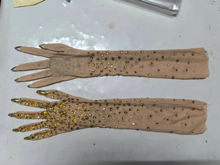 Stretch Rhinestone Gloves