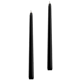 14Pcs Tall Tall Taper Candles Taper Candles Black Wax Candle Decorations Realistic Flame Pillar Candles Home Decor