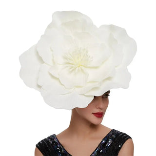 Exaggerated Rose Flowers Fascinator Hat Wedding Bridal Makeup Prom Photo Shoot Mardi Gras Headpiece
