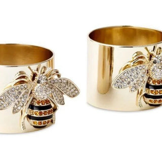 Vintage royal luxury fashion bee ring Gold Cuff