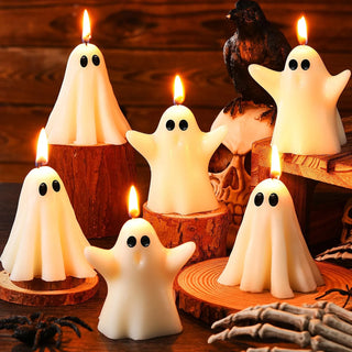 Festive Halloween Candles Creative Free Gift Box Premium Atmosphere Aromatherapy Candles Ghost Figurines Sculptures Candles
