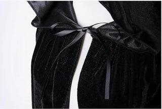 Grim Reaper Cloak Velvet long Hooded Unisex cape for  Devil Witch Wizard Halloween Christmas Cosplay cloak
