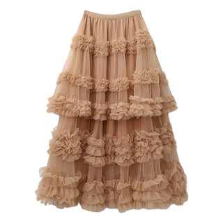 Ruffle SPRING Skirt Tiered Long Flowy Fairy Skirt