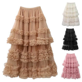 Ruffle SPRING Skirt Tiered Long Flowy Fairy Skirt