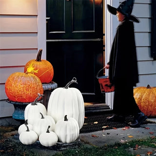 7PCS Halloween Fake Pumpkin Display Prop for Photography Early Education and Cabinet Decoration Home Decoration Accessories