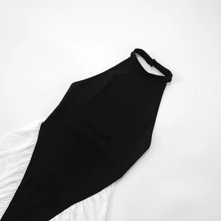 Elegant Halter Evening Sleeveless Long Dress Vintage High Waisted Luxury Summer Dress
