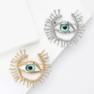Big Blue Eye Round Brooches Women Unisex New Design Charming Eyes Party Office Brooch Pin Gifts