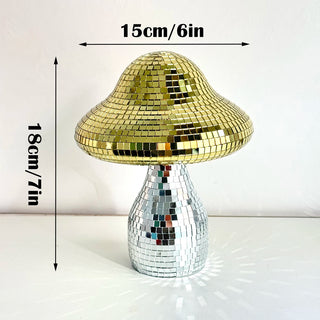 Dreamy Disco Mushroom Handmade Ornament Reflective Home Decor for Living Room Bedroom Patio Party Wedding Gift Light Decoration