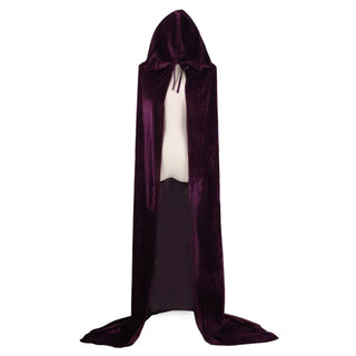 Grim Reaper Cloak Velvet long Hooded Unisex cape for  Devil Witch Wizard Halloween Christmas Cosplay cloak