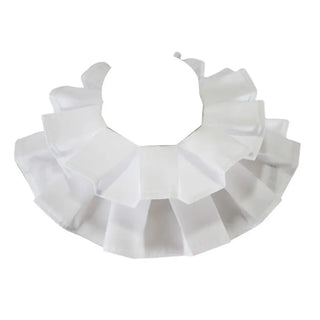 Renaissance Tulle Ruffled Fake Collar Layered Mesh Clown Choker Lace-Up Ribbon Victorian Neck Ruff Shawl Cosplay Props