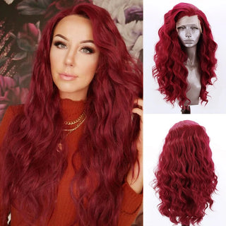 Colors Lace Front Wig Body Wave Blue Wig Natural Hairline Black Synthetic Lace Wigs Daily Use Cosplay Wig