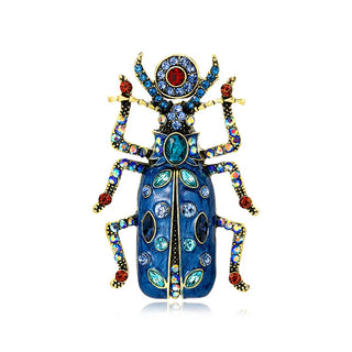 SKEDS New Arrival 2023 Women Men Exquisite Enamel Beetle Pins Brooches Fashion Unisex Suit Clothing Insect Badges Brooch Pin