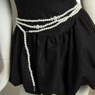 Designer Red blood belt Jewelry Multilayer Pearl waist chain for Women's Fashion Retro Character Playing Body Accessories Party Belts