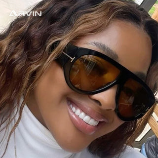Trend Oversized Pilot Sunglasses Luxury Brand Designer Shades Big Frame Windproof Popular Punk Sun Glasses UV400