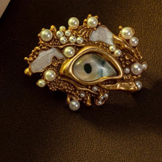 Eyes Stud Earrings for Women Palace Style Vintage Jewelry Pearls Elegant Fashion Aretes De Mujer