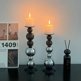 Metal Candle Holder Antique Wedding Bar Hotel Retro Atmosphere Candlestick Church Prayer Candlelight Desktop Home Decoration