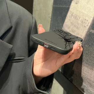 Halloween Black Spider Web Print Matte Case for iPhone 16 13 11 12 14 15 Pro Max Mini XR X XS Max 7 8 15 16 Plus SE 2 Soft Cover
