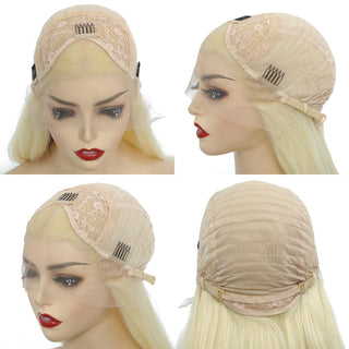 RONGDUOYI Short Wavy Orange Ginger Bob Synthetic Lace Front Wig Middle Part Body Wave Wigs for Black Women Use Blonde Black Hair