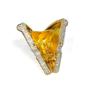 NEW drop women rhinestone purse funny pizza bag chic luxury Crystal Clutches