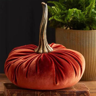 Handmade Velvet quality Pumpkins for decor Halloween Fall Ornaments Decoration Autumn Decoration