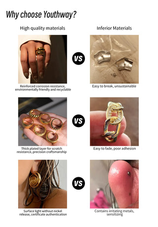 Devil's Eye Design Blue stones Stainless Steel 18K Gold Color