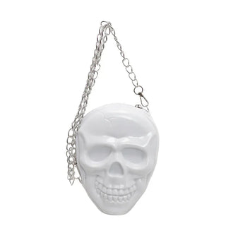 Shoulder Bag Halloween Funny Ghost Skull Bag Pu Leather Zipper Handbag Purse Small Crossbody